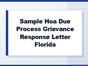 Florida Hoa Grievance Response Sample