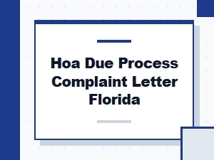 Florida Hoa Due Process Complaint Letter Template