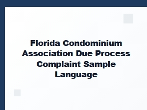 How to Draft a Condo Due Process Complaint