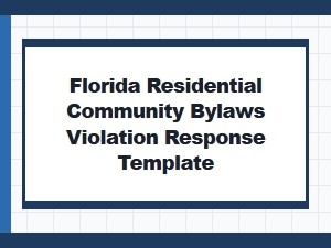 Template for Responding to Hoa Bylaws Violations
