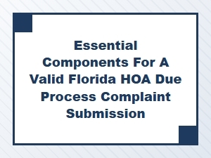 Florida Hoa Complaint Submission Guide