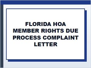 Your Florida Hoa Due Process Complaint Rights