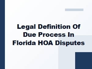 Florida Due Process Rights in Hoa Disputes