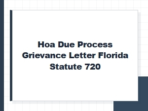 Florida Hoa Grievance Due Process Checklist