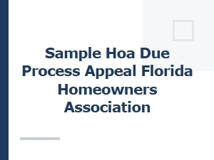Florida Hoa Appeal Process Compliance Checklist